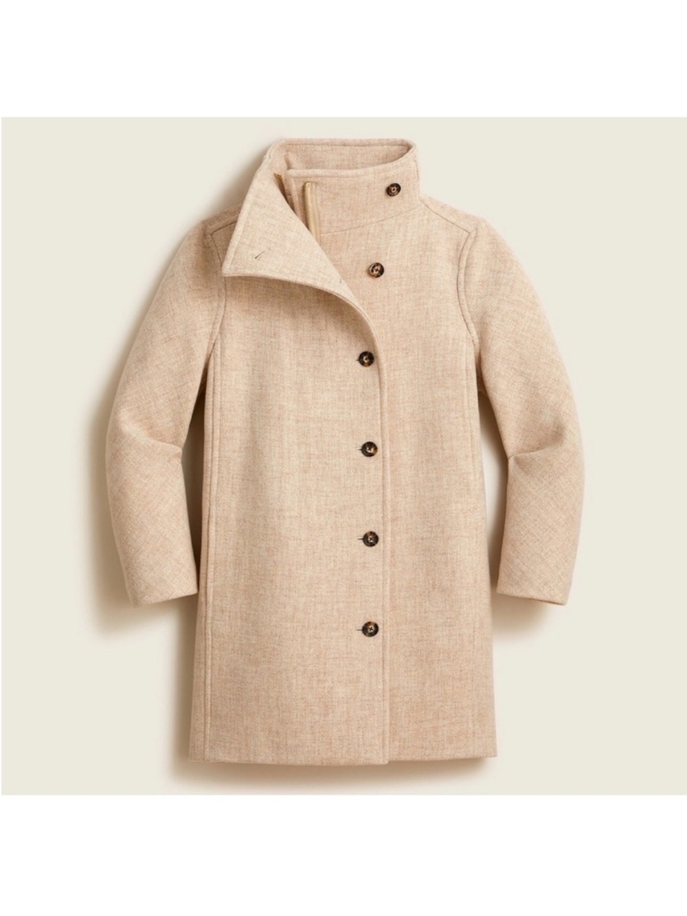 J. Crew Villa Coat in Italian Stadium-cloth Wool - HTHR Sand 8
